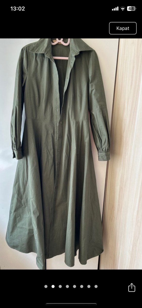 You and more Kemerli Haki Kadın Uzun Elbise - Görsel 2