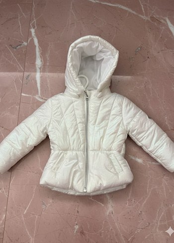 B@G store Beyaz Fermuarlı Kız Montu - Görsel 2