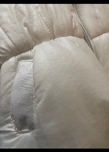 B@G store Beyaz Fermuarlı Kız Montu - Görsel 6