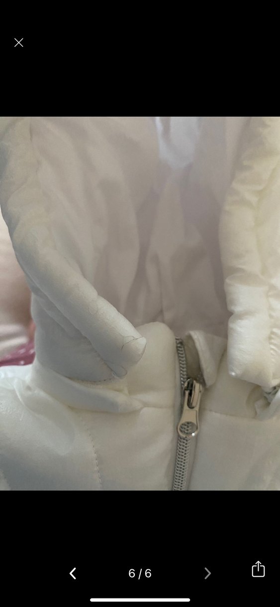 B@G store Beyaz Fermuarlı Kız Montu - Görsel 5