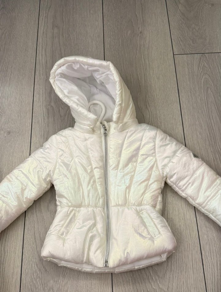 B@G store Beyaz Fermuarlı Kız Montu - Görsel 3