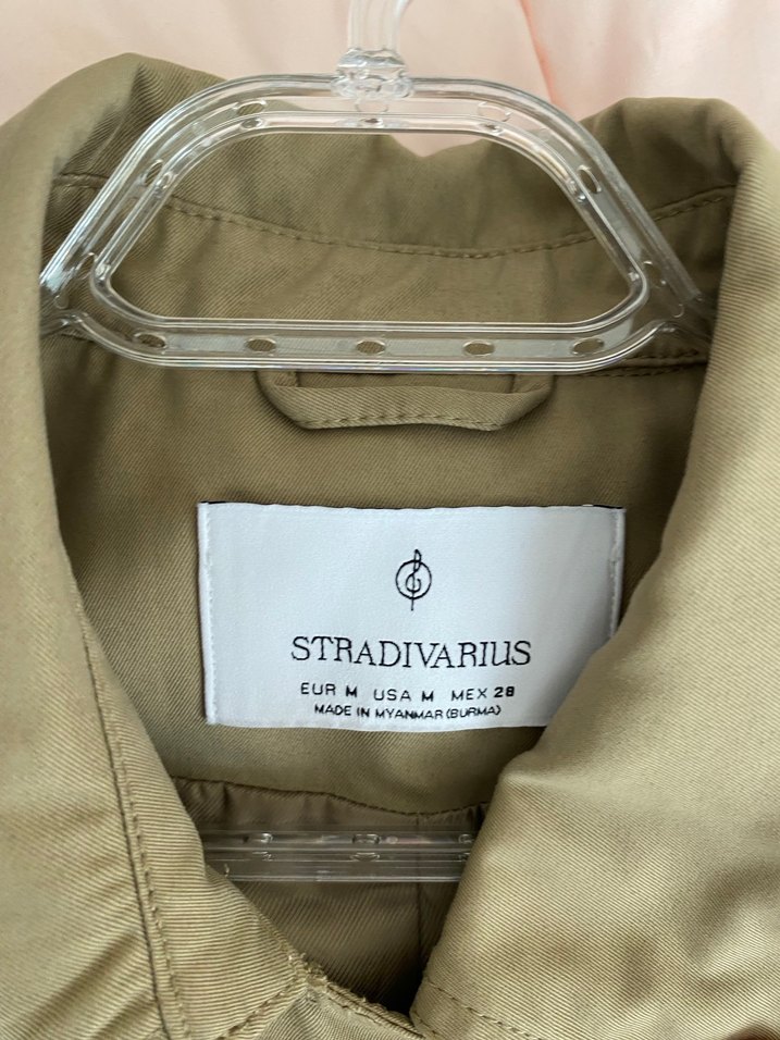 Bej uzun Trençkot Düğmeli Strappy Kollu - Görsel 2