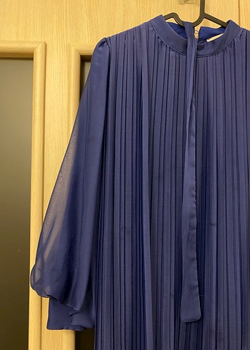 Özel gün elbisesi Lacivert Piliseli Uzun Elbise - Görsel 3