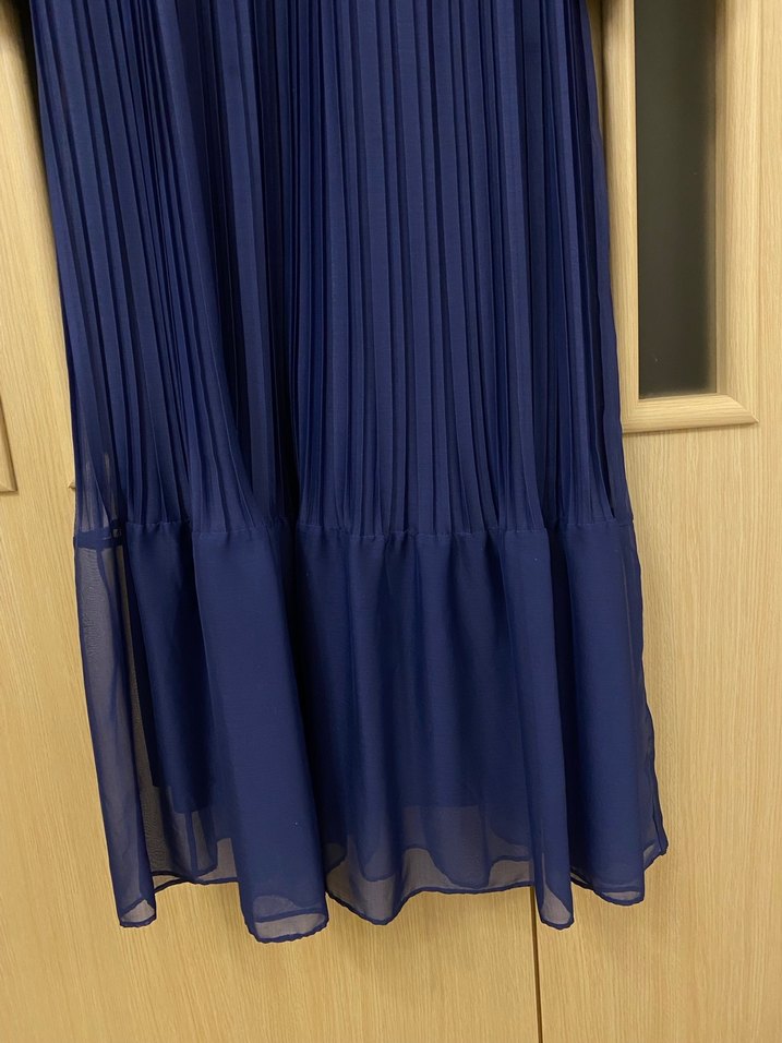 Özel gün elbisesi Lacivert Piliseli Uzun Elbise - Görsel 2