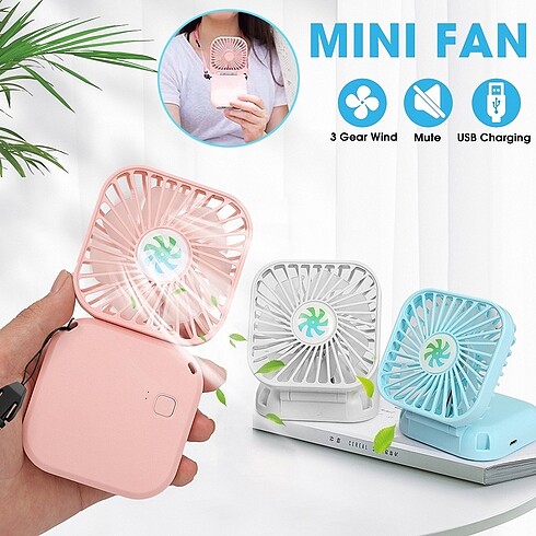Taşınabilir Boyun Askılı Şarj Edilebilir Mini Fan