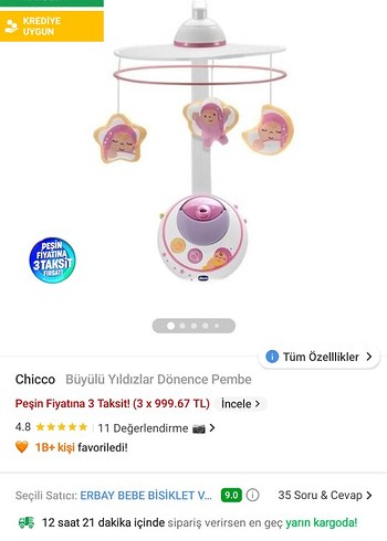 Chicco Büyülü Yıldızlar Dönence Pembe - Görsel 7