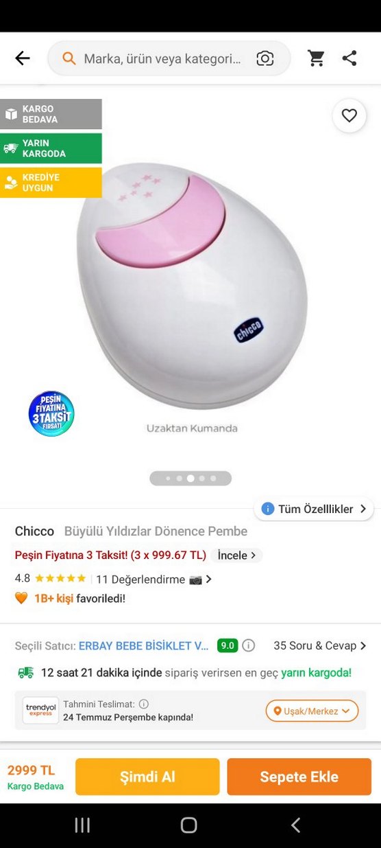 Chicco Büyülü Yıldızlar Dönence Pembe - Görsel 3