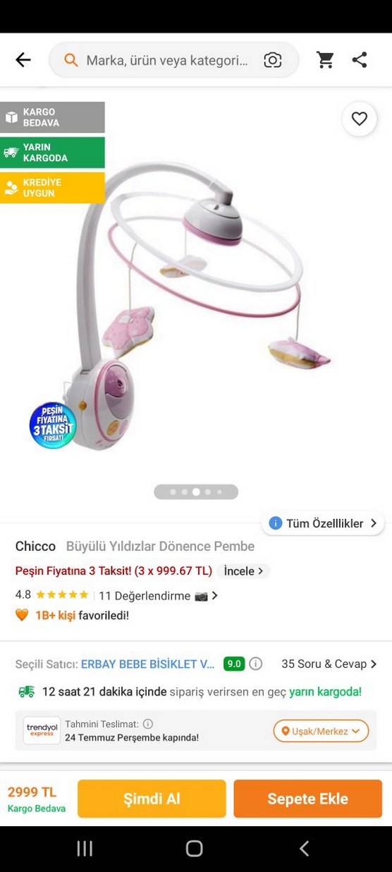 Chicco Büyülü Yıldızlar Dönence Pembe - Görsel 5