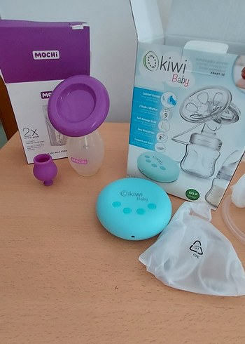 Beden Mavi Kiwi Baby Göğüs Pompası ve mochi Manuel pompa
