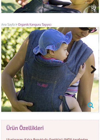 Organik Lacivert Kanguru Taşıyıcı