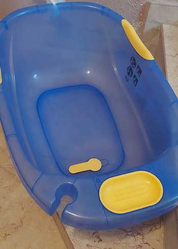 Sarı Detaylı Mavi Bebek Küveti