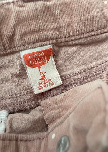 Koton Kızlar için düğmeli bol kesim Gül kurusu pantolon
