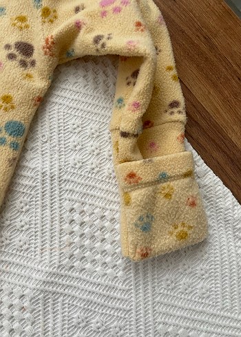 HelloBaby Kürk Detaylı Pastel Renkli Baskılı Bebek Tulumu