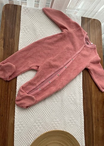 Düğmeli Pembe Bebek Kız Tulumu