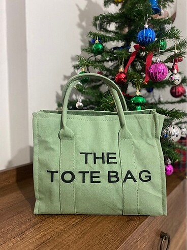 Su yeşili tote bag