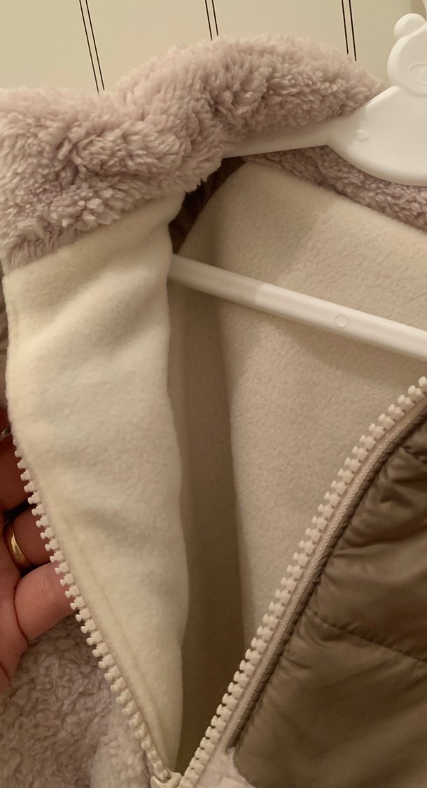 Çocuk Bej Kürklü Polar Ceket - Görsel 3