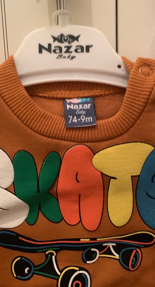 Renkli Baskılı Erkek Bebek Eşofman Takımı - Görsel 2