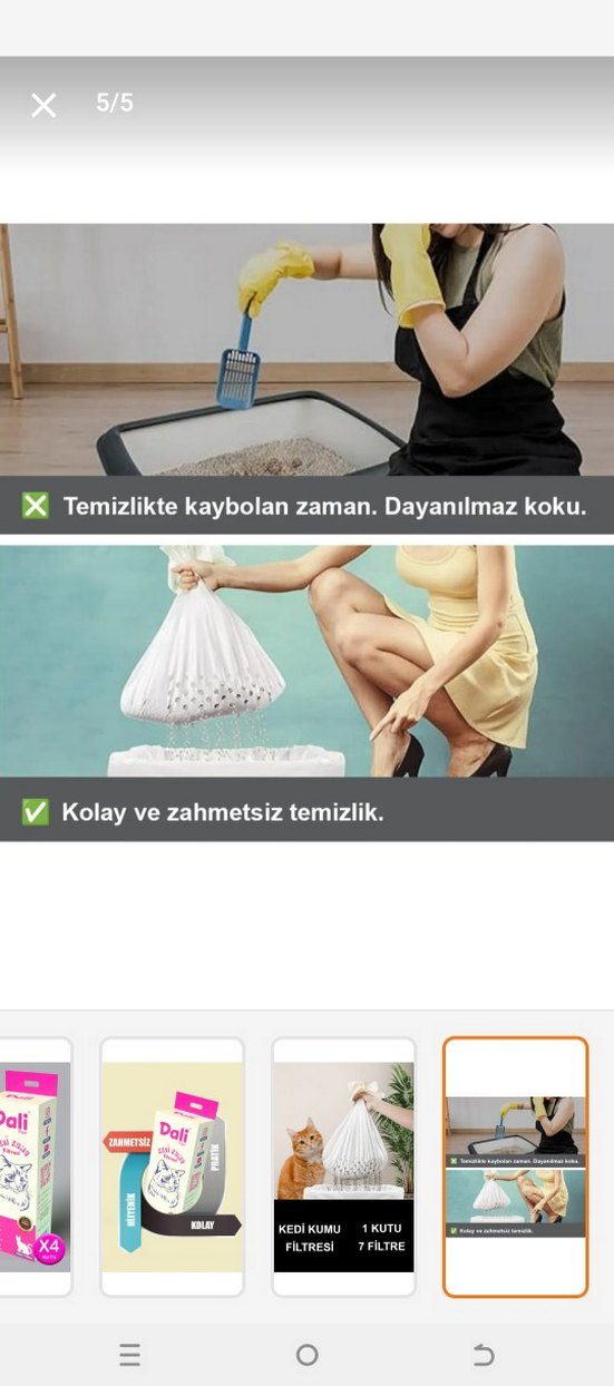 Dali Kedi Tuvaleti Kumu Temizleyici 4'lü  toplam 19 kutu - Görsel 5