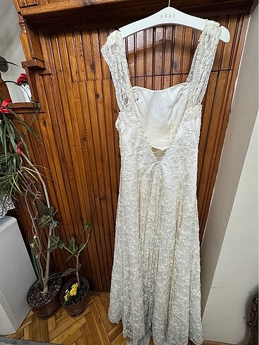 AKAY GELİNLİK TAMAMEN TAŞLI FRANSIZ KÜPÜR A KESİM - Görsel 6