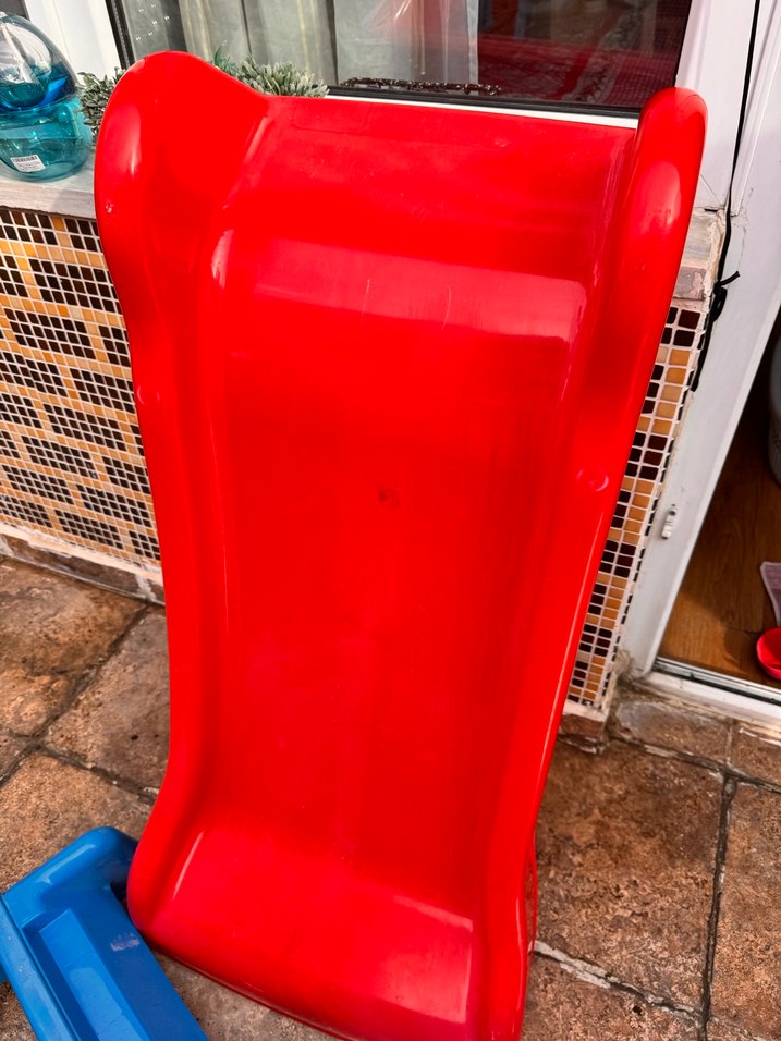 Renkli Kırmızı ve Mavi Çocuk Kaydırağı - Görsel 3