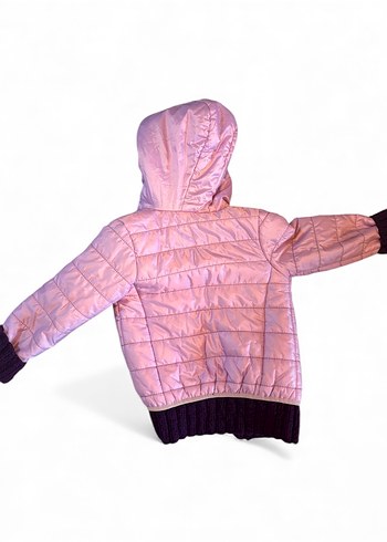 Kız Çocuk Kapüşonlu şişme mont - Görsel 2