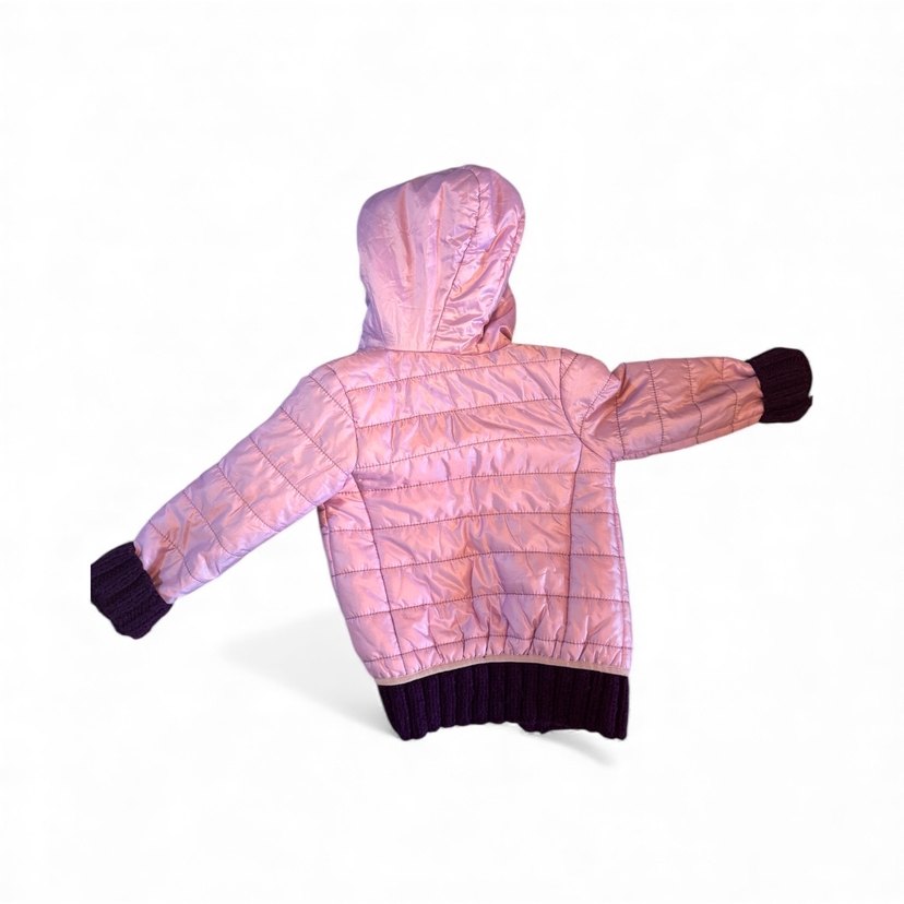 Kız Çocuk Kapüşonlu şişme mont - Görsel 2