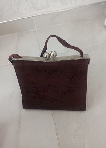 Diğer Kahverengi Vintage Süet Kadın Çanta