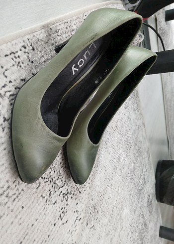 39 Beden haki Renk Kadın Haki Stiletto Topuklu Ayakkabı