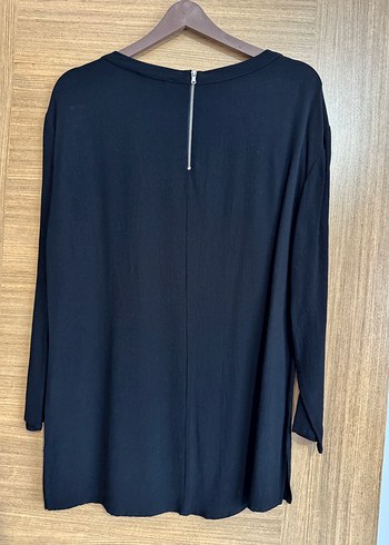 SiyahKadın Uzun Kollu Salaş Bluz - Görsel 3