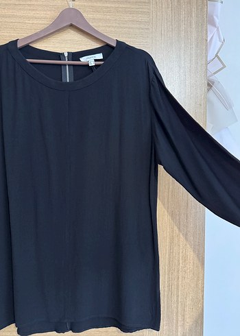 SiyahKadın Uzun Kollu Salaş Bluz - Görsel 5