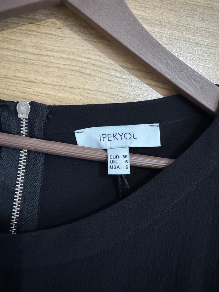 SiyahKadın Uzun Kollu Salaş Bluz - Görsel 2