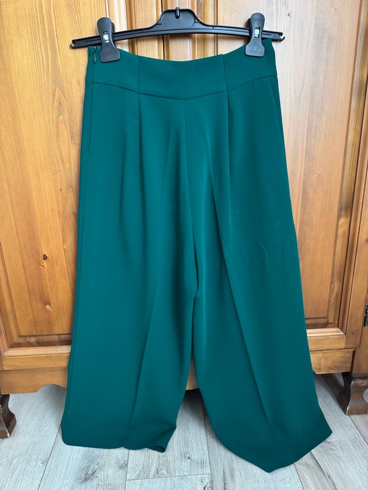 Yeşil Midi Kumaş Pantolon - Görsel 5