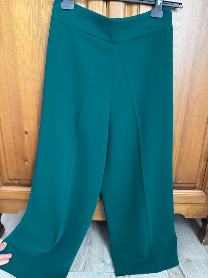 Yeşil Midi Kumaş Pantolon - Görsel 2