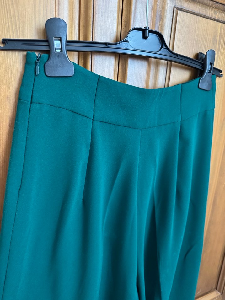 Yeşil Midi Kumaş Pantolon - Görsel 4