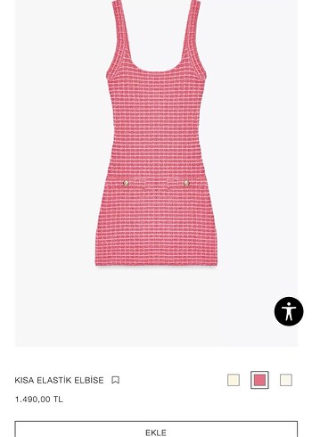 Zara Pembe Triko Elbise