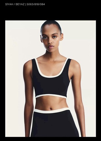 Siyah Mini Kadın Spor Üstü - tayt takım - Görsel 4