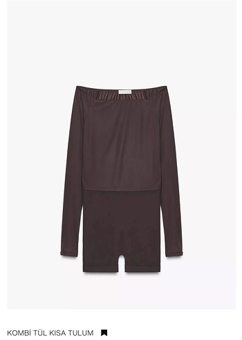 Kahverengi tulum ve uzun Kollu top - Görsel 6