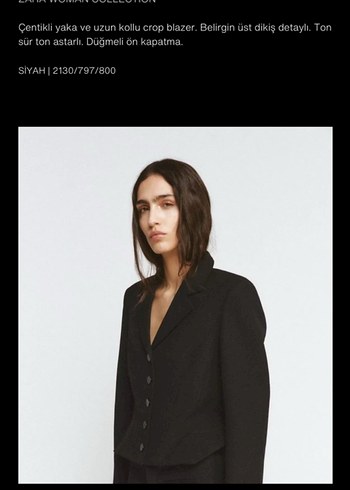 Siyah Kadın Blazer Ceket - Görsel 2