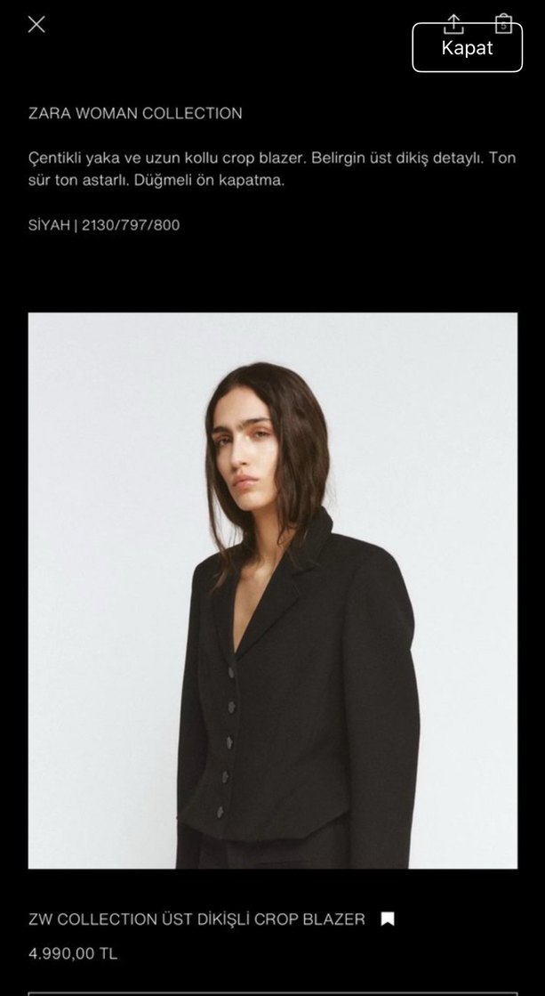 Siyah Kadın Blazer Ceket - Görsel 2