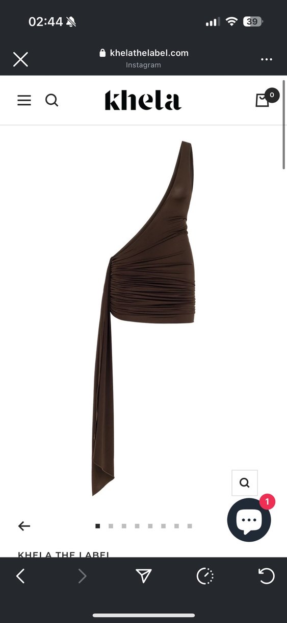 Kahverengi Denim Drapeli Kadın pareo elbise - Görsel 3