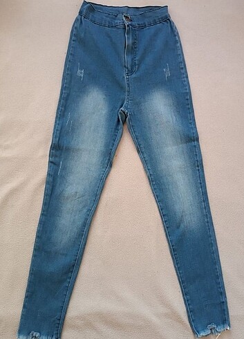 Likralı Jean Pantolon 