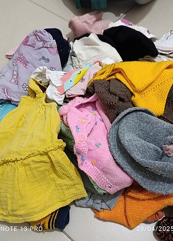 12-18 Ay Beden çeşitli Renk Kız kıyafetleri 1-2 yaş