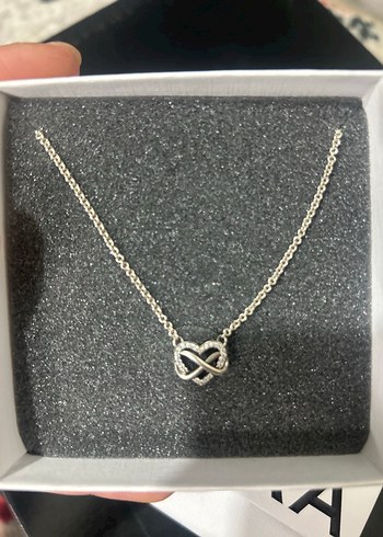 Pandora 925 Ayar Silver Renk Zincir Detaylı Kolye - Görsel 2