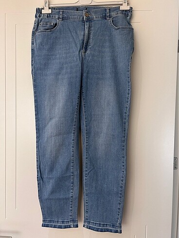 42 beden beli lastikli jean pantolon