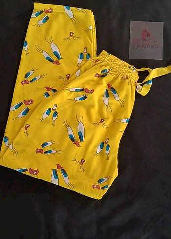 Sarı renkli, baskılı twity civciv  desenli, pijama altı, - Görsel 6