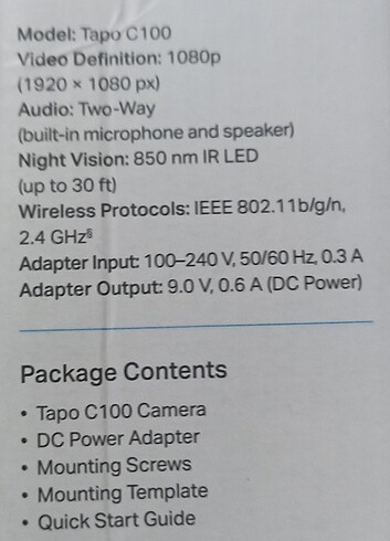 Tapo care c100 kamera güvenlik ve bebek kamerasi - Görsel 8