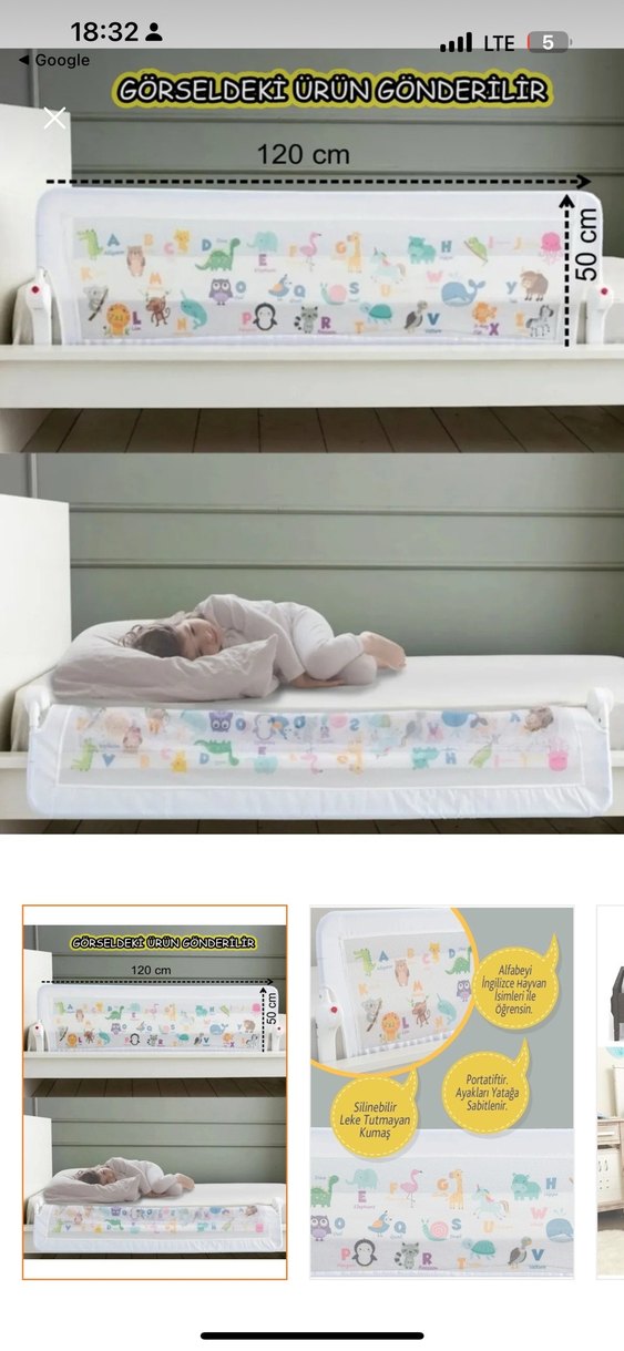 Yatak bariyeri 150*68 sm - Görsel 2