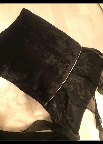 Siyah kadife taşlı yatak Örtüsü - Görsel 3