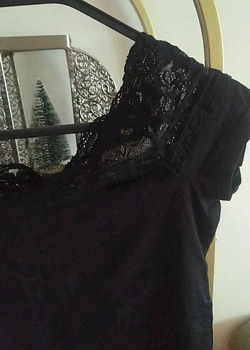 Dantelli Siyah Kadın Bluz - Gotik Stil - Görsel 2