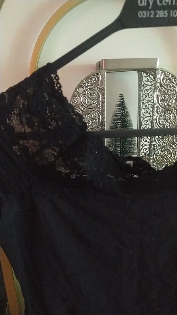 Dantelli Siyah Kadın Bluz - Gotik Stil - Görsel 3